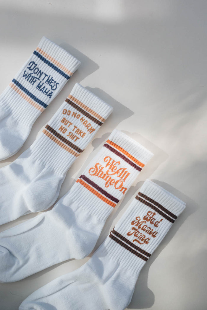Do No Harm, Take No Shit Socks by The Bee and The Fox