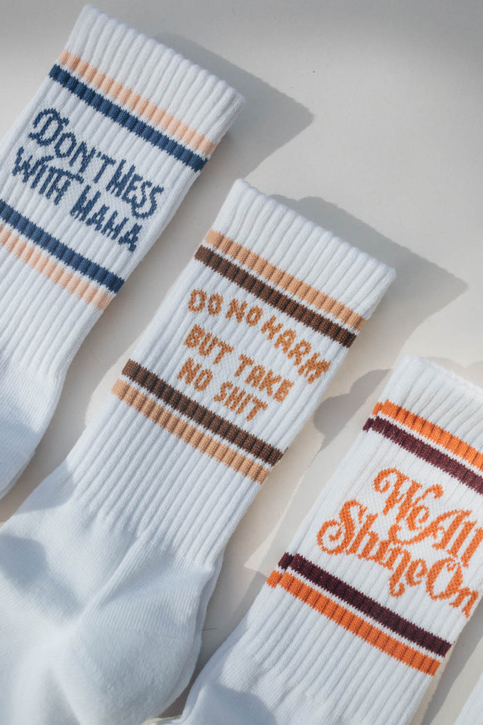 Do No Harm, Take No Shit Socks by The Bee and The Fox