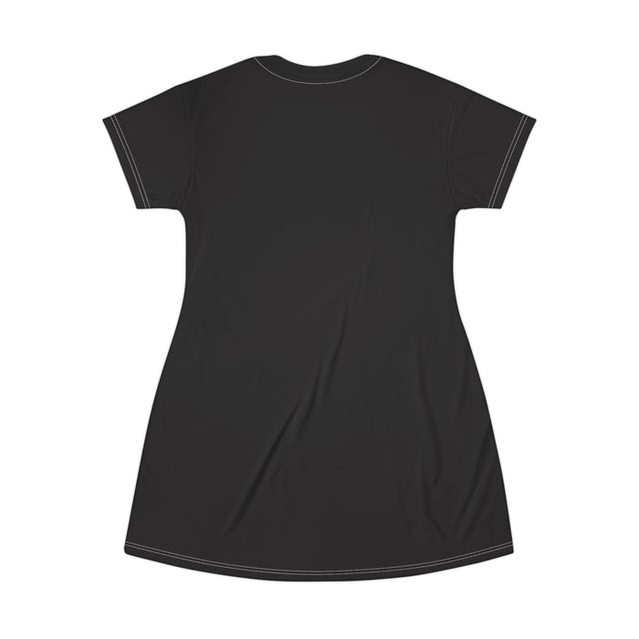 Don't Look Back T-Shirt Dress — Motivational Graphic AOP Dress