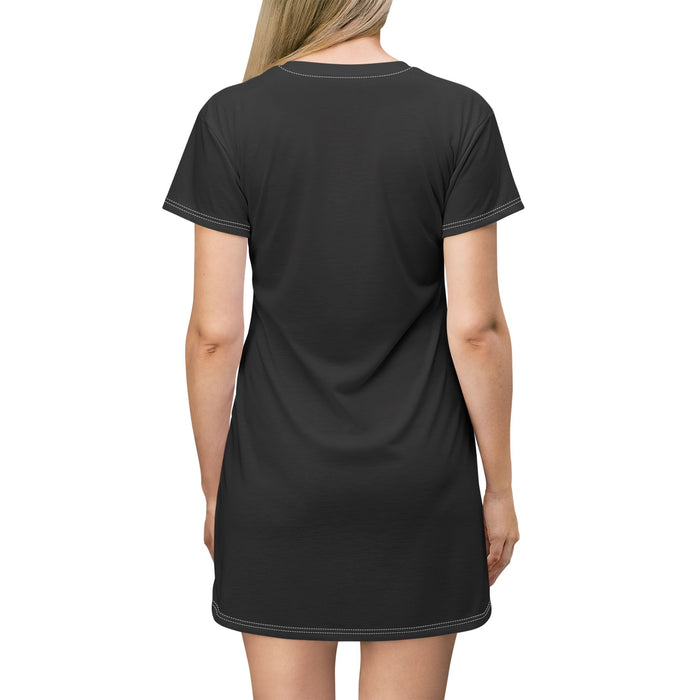 Don't Look Back T-Shirt Dress — Motivational Graphic AOP Dress