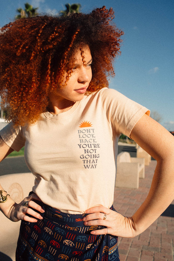 Don't Look Back You're Not Going That Way Fitted Crewneck by The Bee & The Fox