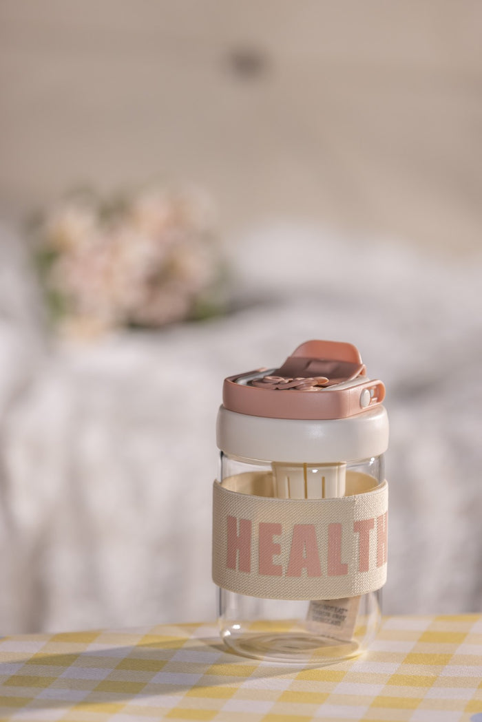 Dual Sip Glass Tea Mug