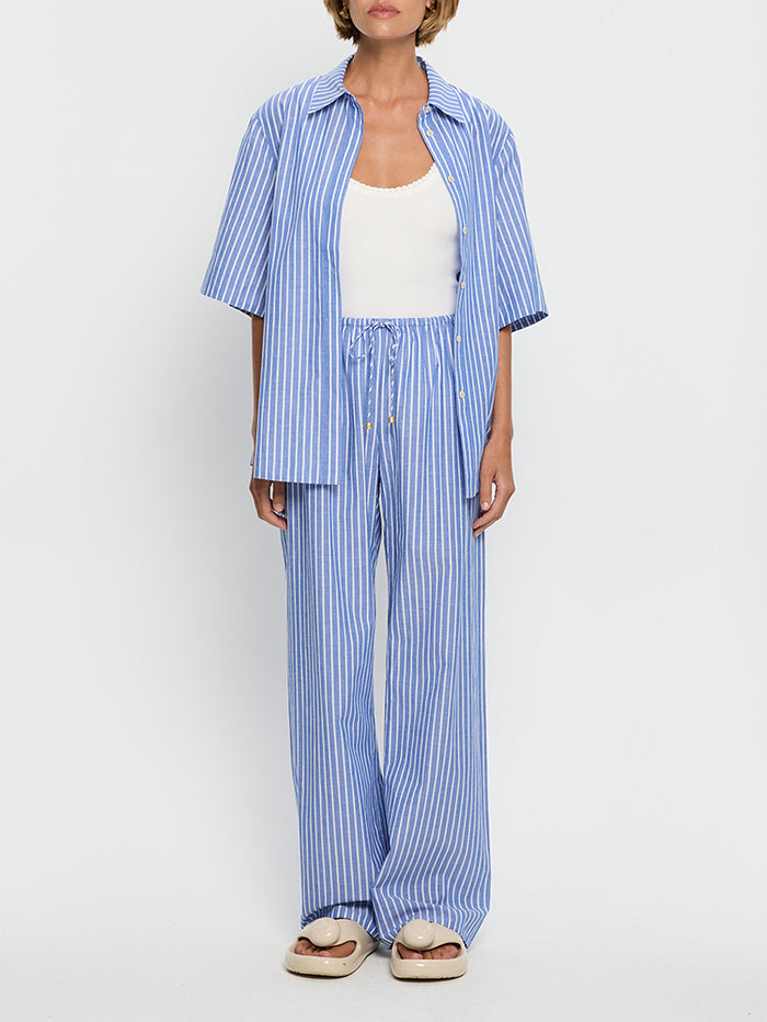 Elara Pant - Blue Stripe
