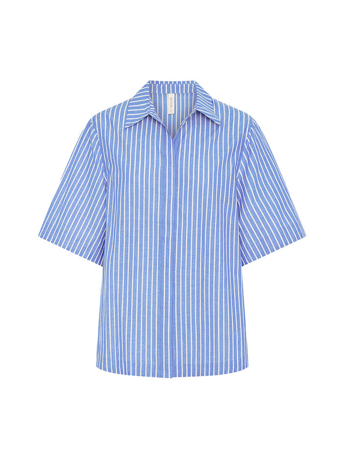 Elara Shirt - Blue Stripe