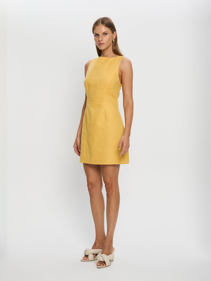 KIVARI Elodie Mini Dress Yellow