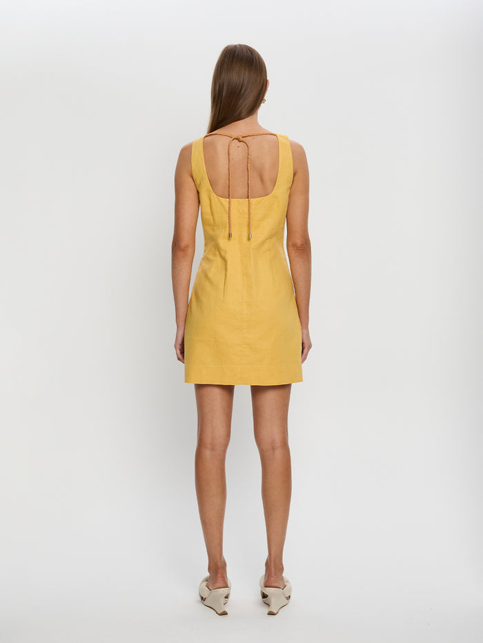 KIVARI Elodie Mini Dress Yellow