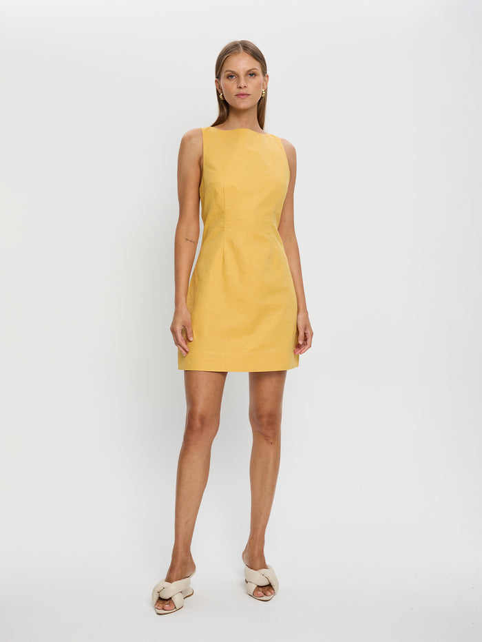 KIVARI Elodie Mini Dress Yellow