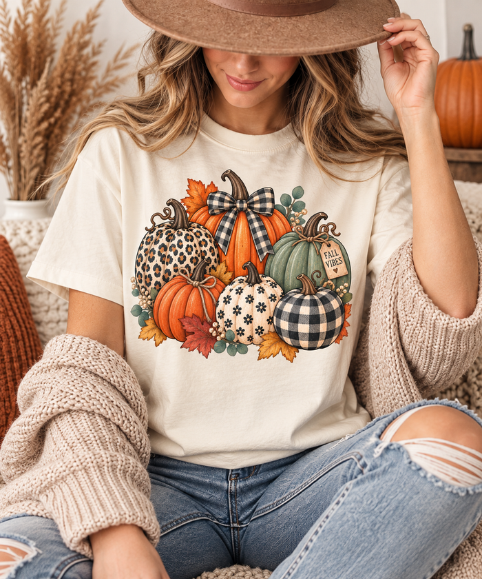Fall Pumpkin Bouquet Tee