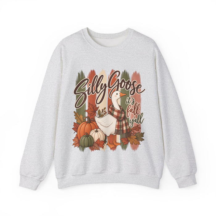 Fall "Silly Goose" Stripe Crewneck Sweatshirt