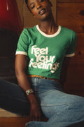 Feel Your Feelings (Green) Fitted Ringer by The Bee & The Fox