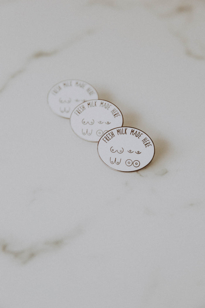 Fresh Milk Made Here Enamel Pin by The Bee and The Fox