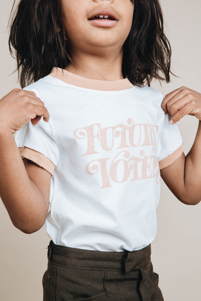 Future Voter Ringer Tee for Kids by The Bee and The Fox