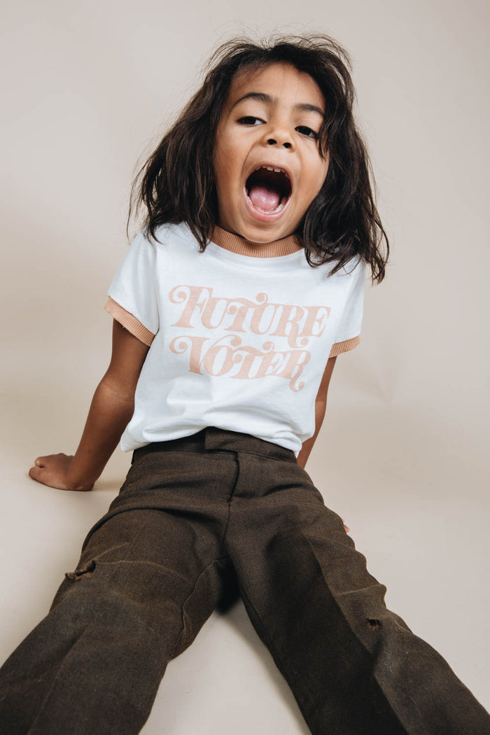Future Voter Ringer Tee for Kids by The Bee and The Fox