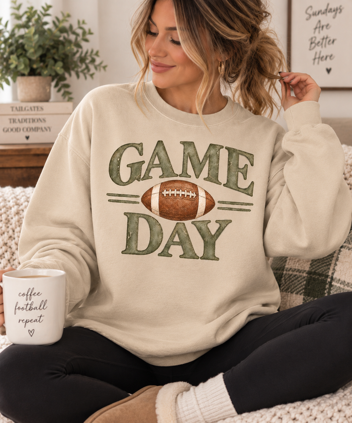 Game Day Football Crewneck Sweatshirt