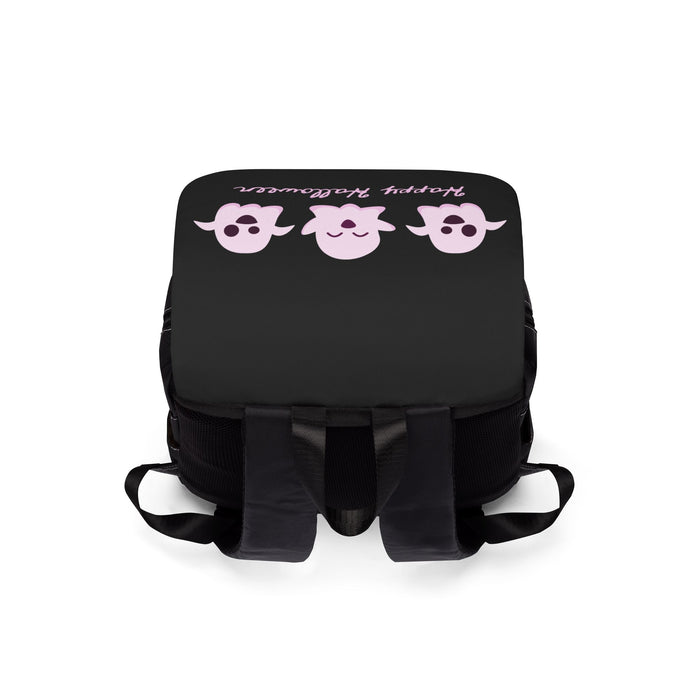Halloween Backpack — Pink Cute Ghosts "Happy Halloween" Casual Shoulder Bag