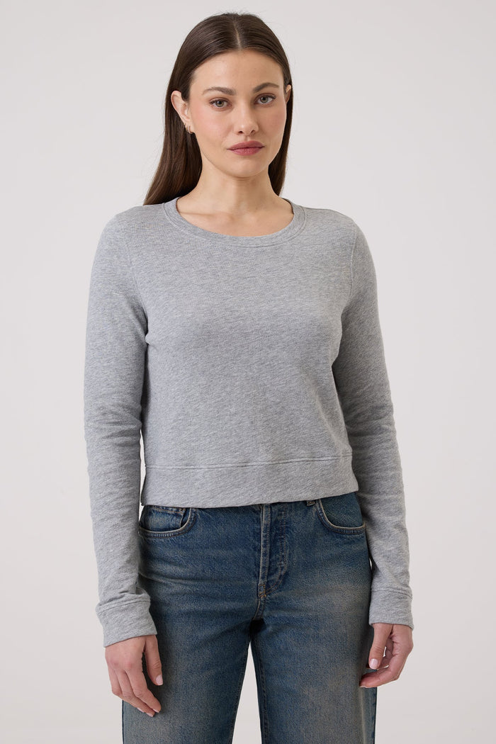 Heathered Crop Sweatshirt