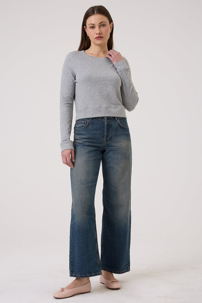 Heathered Crop Sweatshirt
