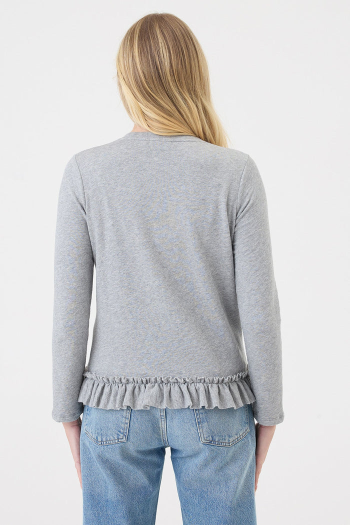 Heathered Ruffle Sweatshirt