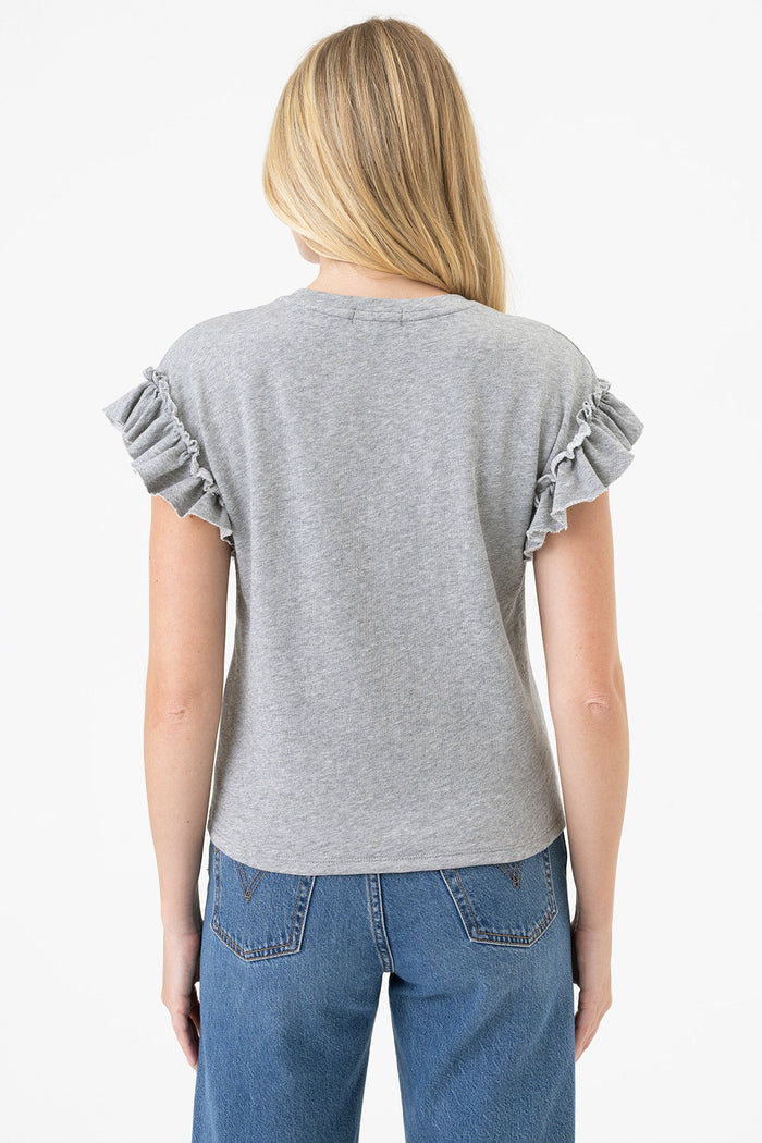 Heathered Ruffle Top