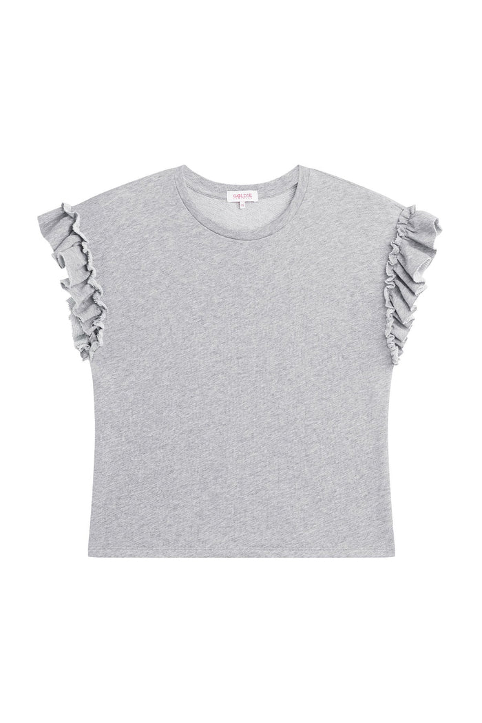 Heathered Ruffle Top
