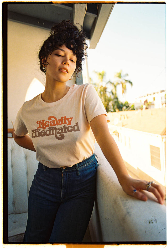 Heavily Meditated Fitted Crewneck by The Bee & The Fox