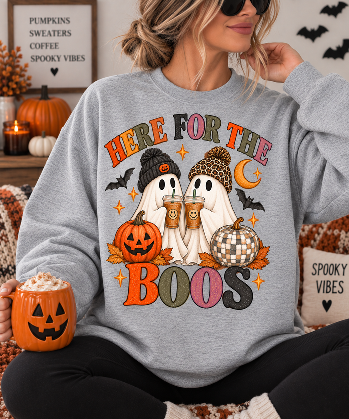 Here For The Boos Crewneck Sweatshirt