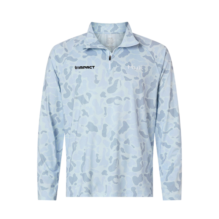 HUK Men's Airweight KC Printed Quarter-Zip Pullover