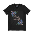 I Am Enough Floral V-Neck Tee
