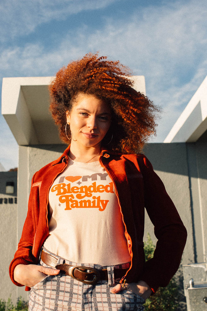 I Love My Blended Family Scoop Neck Media 1 of 2 Tee for Women by The Bee & The Fox