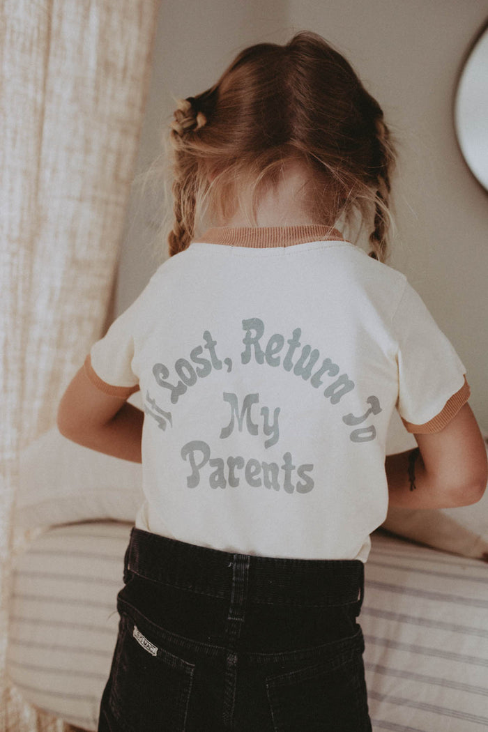 If Lost, Return to My Parents Shirt for Kids by The Bee and The Fox