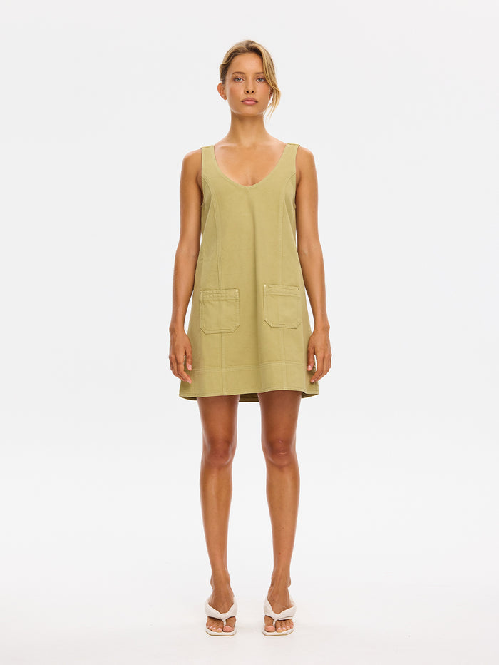 M100OLI-Ilaria-Denim-Dress-olive-01