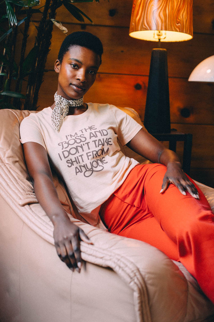 I'm the Boss and I Don't Take Shit From Anyone Fitted Crewneck by The Bee & The Fox