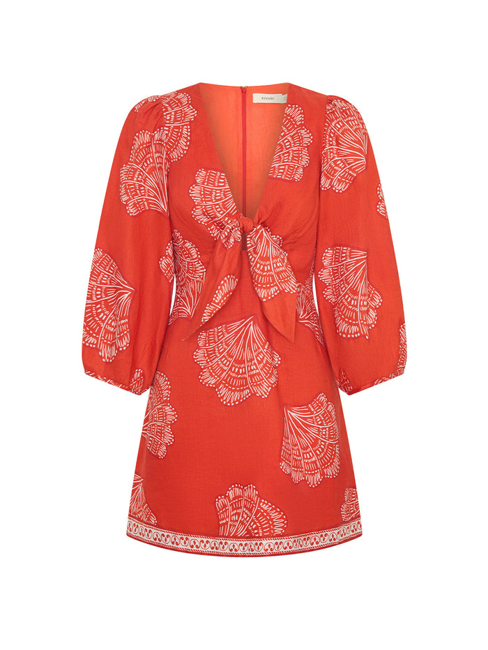 Indira Tie Front Mini Dress
