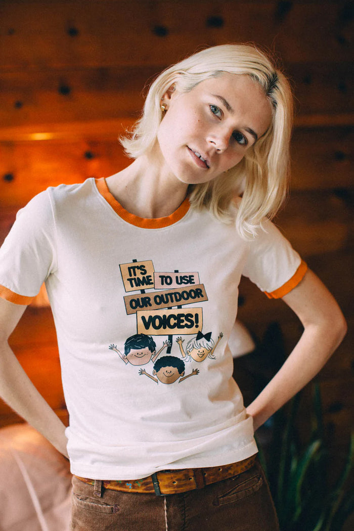 It's Time to Use Our Outdoor Voices | Fitted Ringer