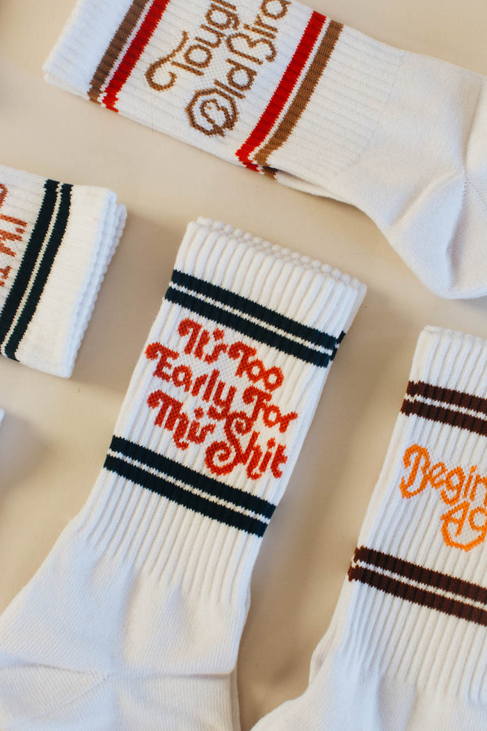 It's Too Early for This Shit Socks by The Bee & The Fox