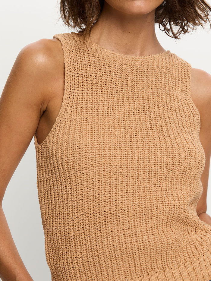 Ivy Knit Cami Latte Detail 05