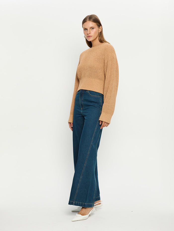 Ivy Knit Sweater Latte Side 02