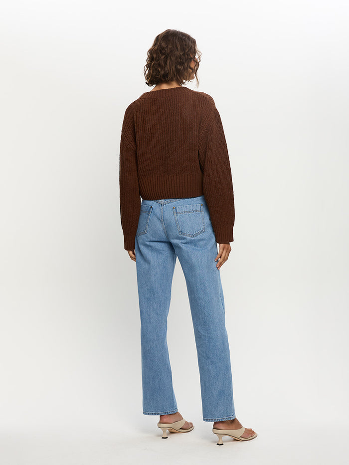 Ivy Knit Sweater Choc Back 03