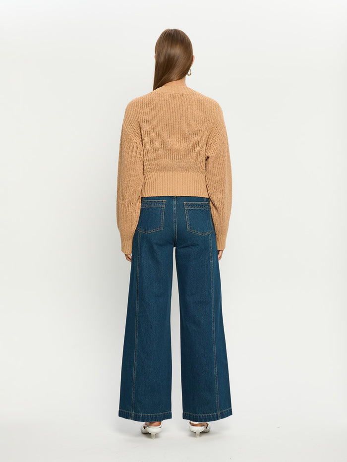 Ivy Knit Sweater Latte Back 03