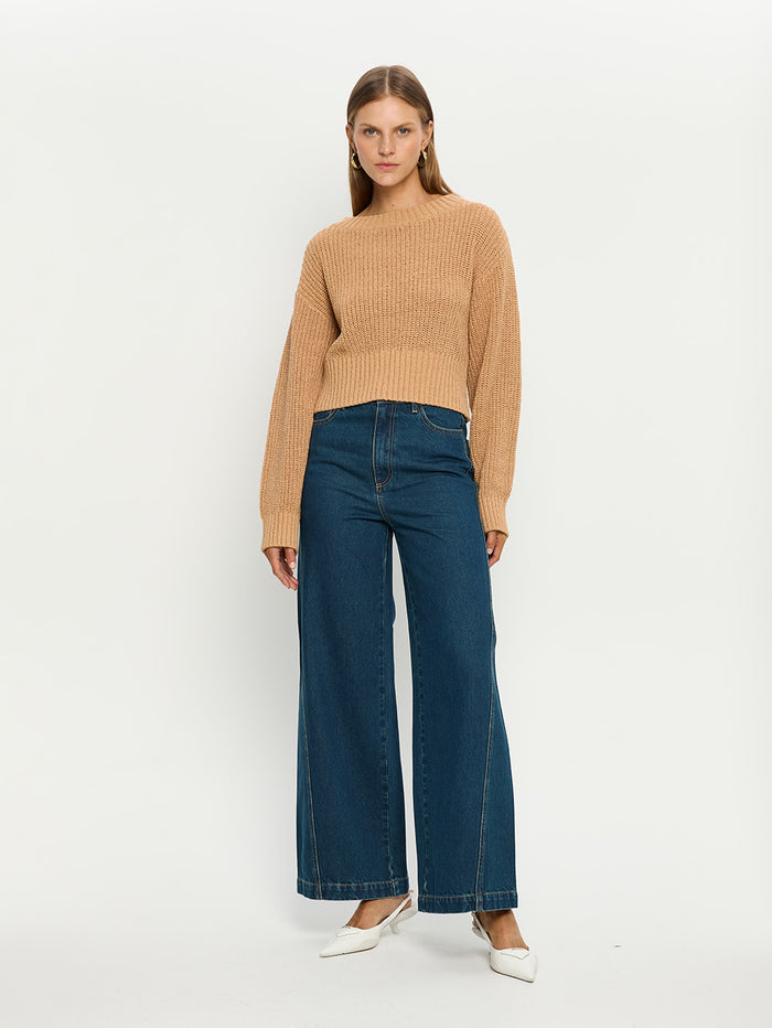Ivy Knit Sweater Latte Front 01