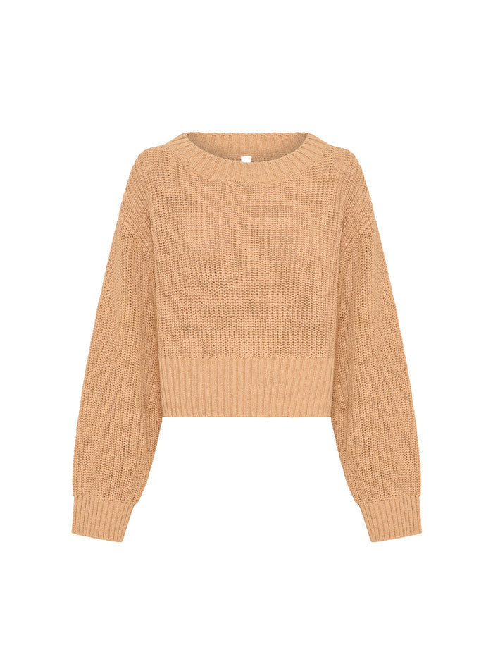 Ivy Knit Sweater Latte Ghost