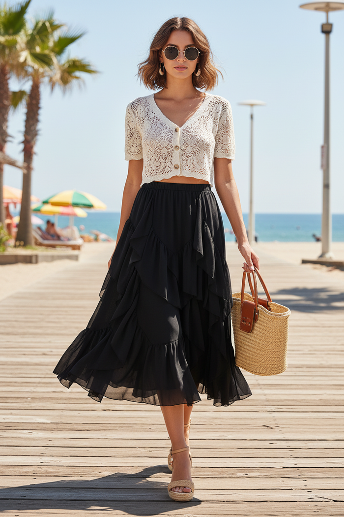 Exact black skirt beach mockup candidate