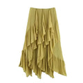 Layered Ruffle Midi Skirt