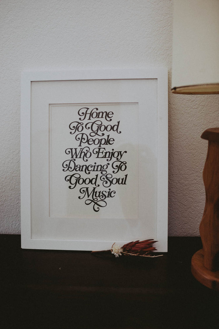 Letterpress: Home to Good People by The Bee and The Fox