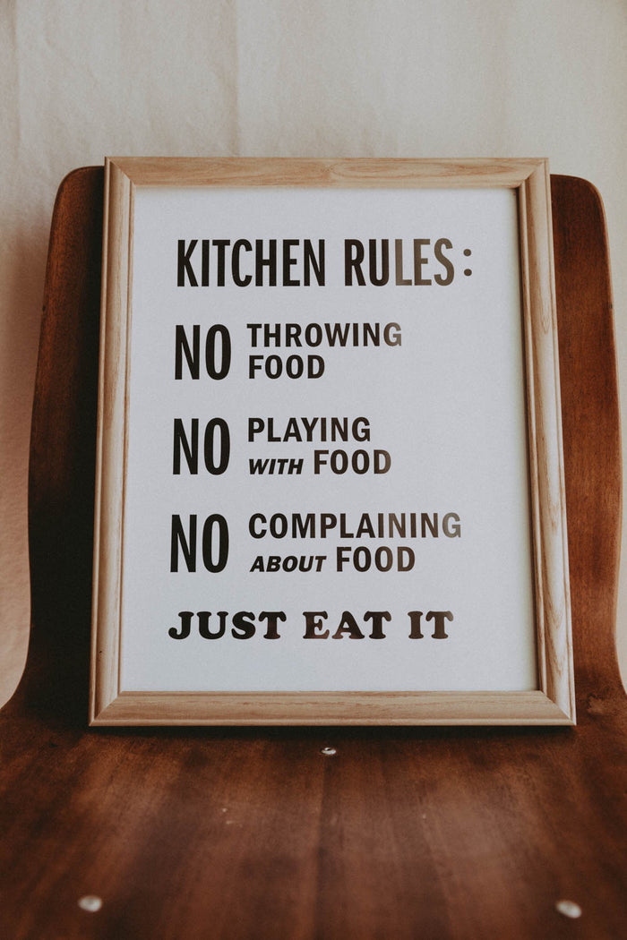 Letterpress: Kitchen Rules by The Bee and The Fox