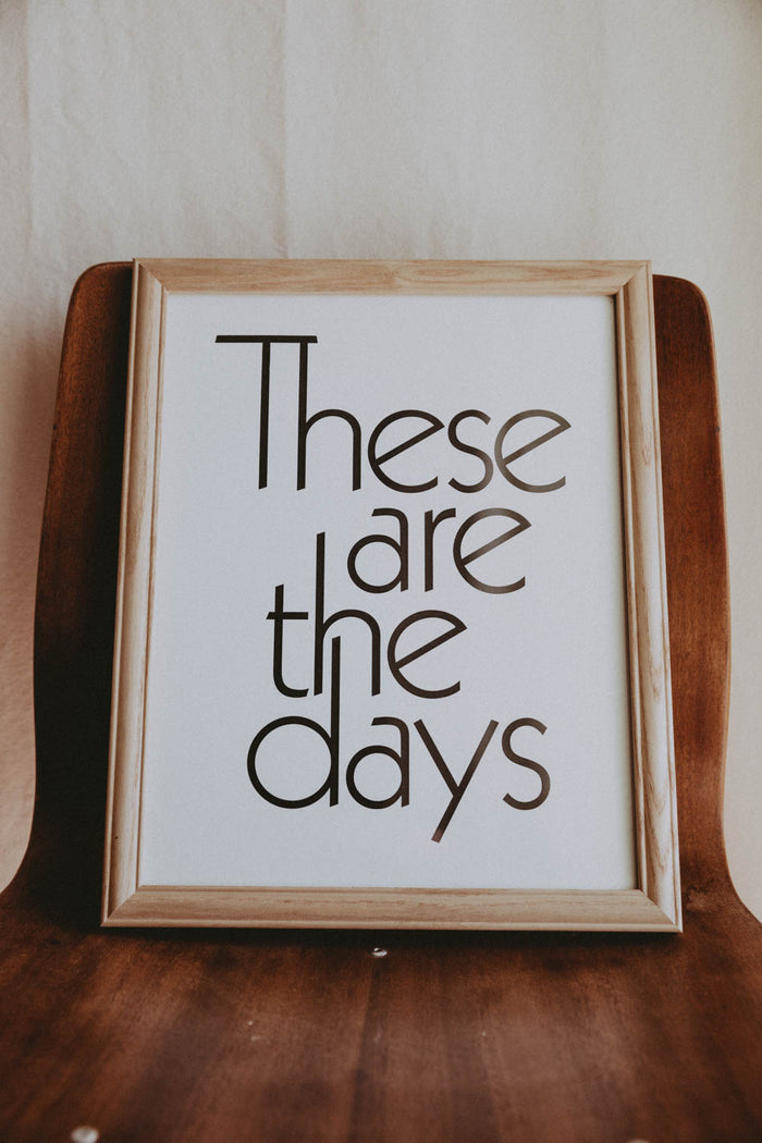 These Are The Days Poster by The Bee and The Fox