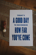 Letterpress Todays a Good Day in light pink by The Bee and The Fox