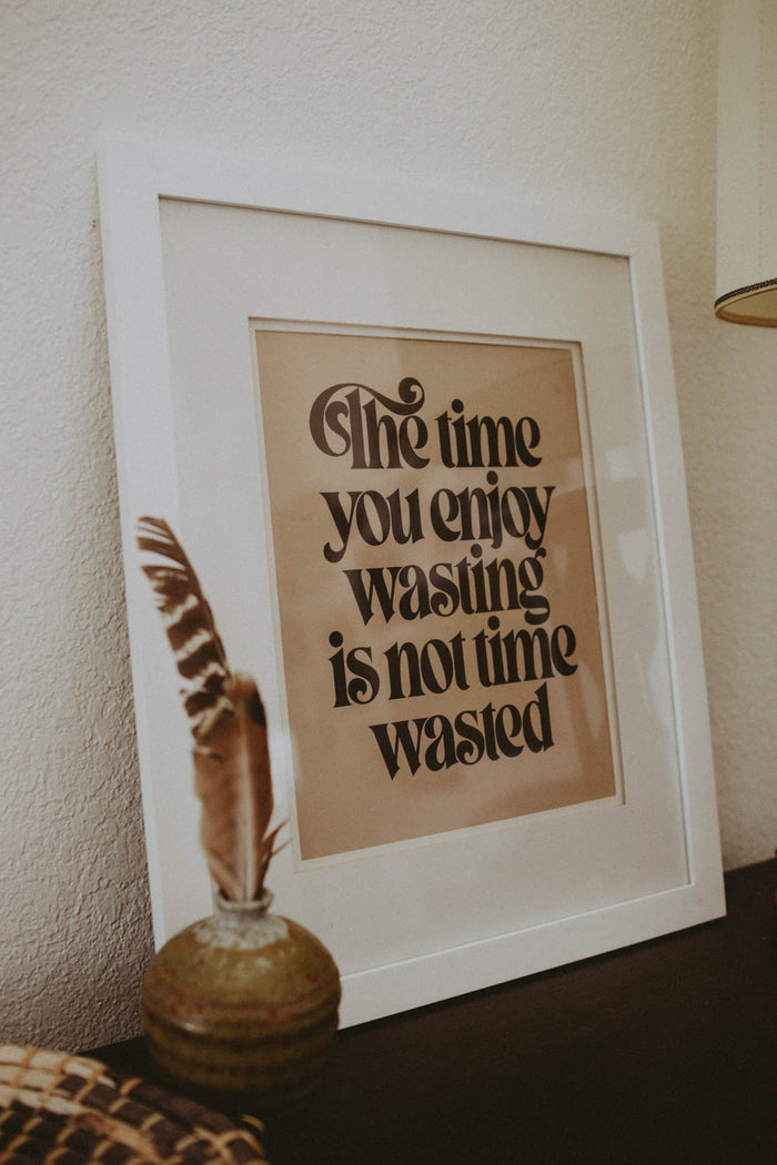 Letterpress: Wasted Time by The Bee and The Fox