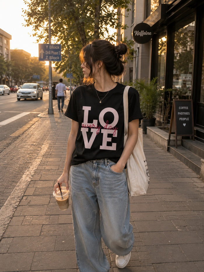 Love Every Day Tee — Inspirational Casual Graphic Shirt