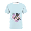 Love Is in the Air Tee — Black Tulip Heart Graphic Shirt